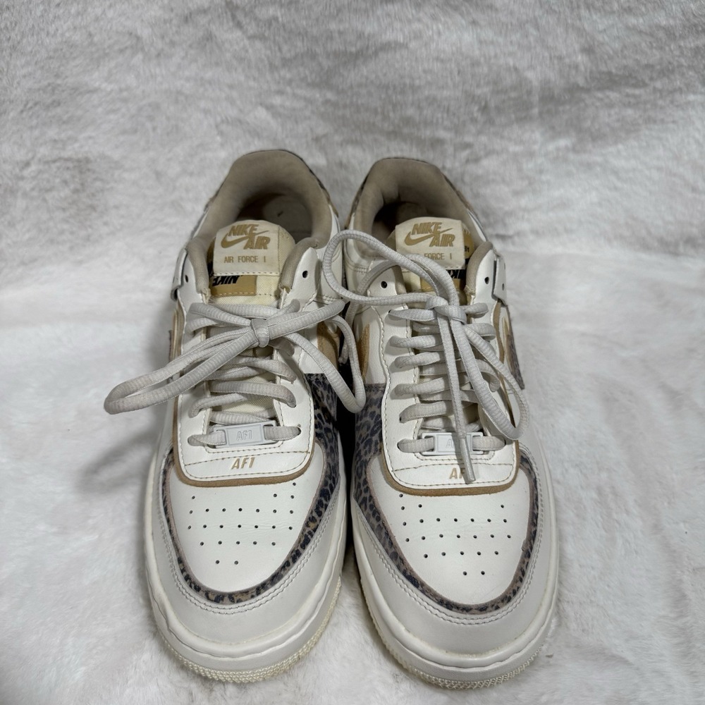 Nike Air Force 1 Shadow White Leopard Animal Print C10919-120 - Picture 4 of 12